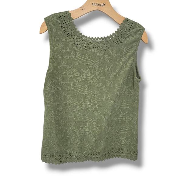Belle Amie women's green Sleeveless blouse - Picture 4 of 7